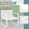 Costway Patio Chairs Set of 2/4 Weather-resistant Plastic Outdoor Armchairs White